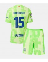 Barcelona Andreas Christensen #15 Tredjedraktsett Barn 2024-25 Korte ermer (+ bukser)